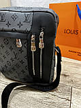 Сумка на плече чоловіча Louis Vuitton LV чорна, фото 7