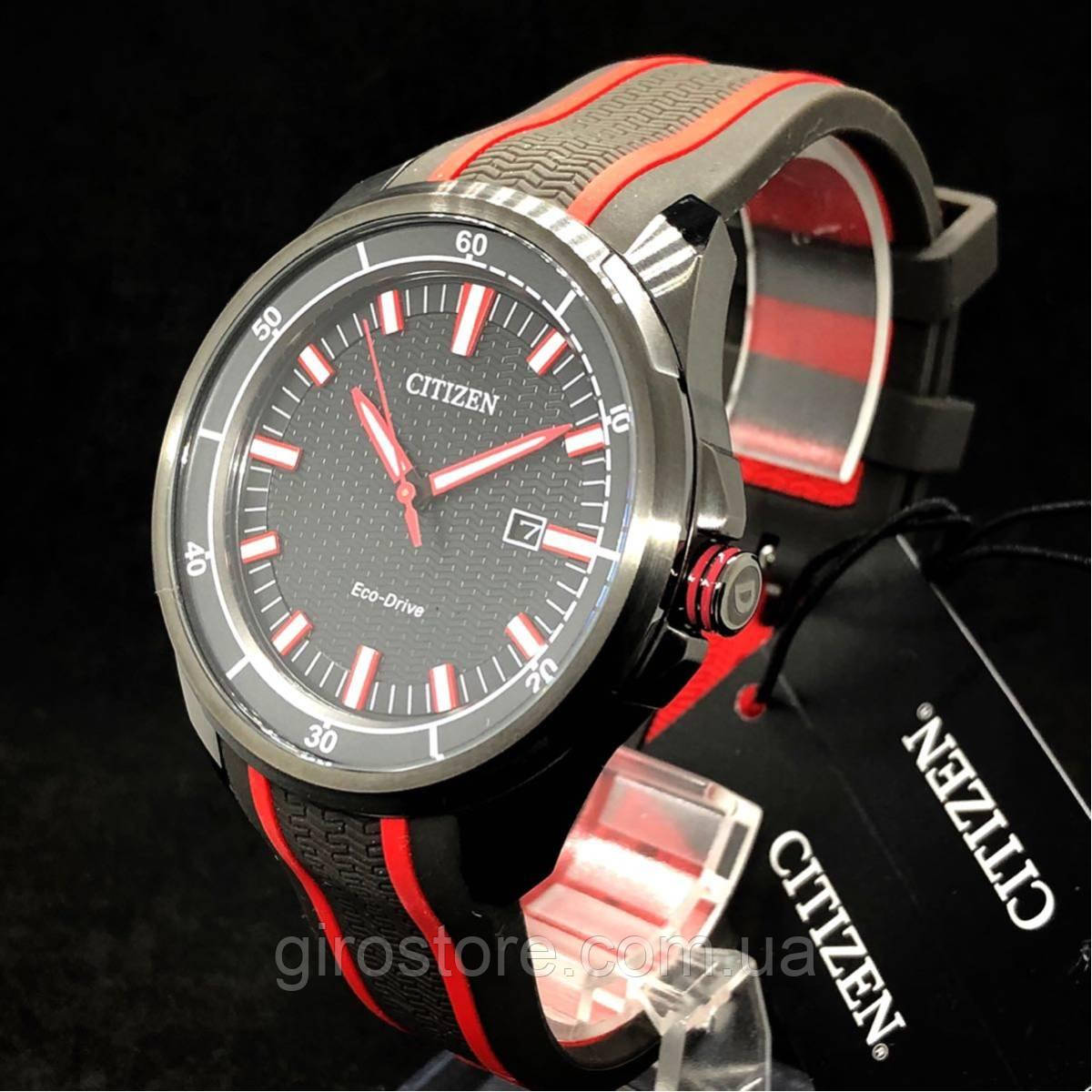 Японський чоловічий годинник Citizen Eco-Drive AW1607-03H на сонячній батареї, водоніпроникність 100 м, фото 1