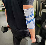 Налокітник Power System PS-6007 Elbow Support Pro White/Blue (1шт.) L/XL, фото 11