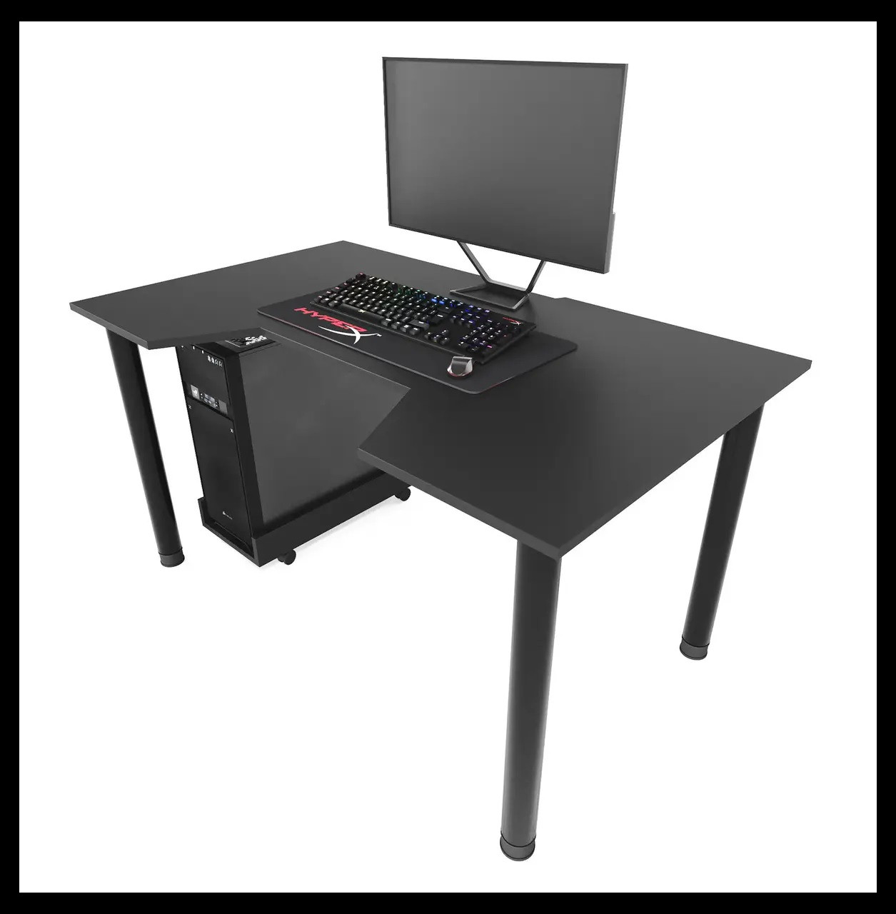 Комп'ютерний геймерський стіл (140 см) ЛДСП, комп'ютерний стіл без ящиків прямий, пк стіл сучасний дизайн
