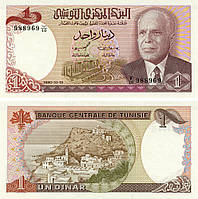 Тунис 1 динар 1980 UNC (P74)