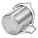 Пляшка з нержавіючої сталі 1050 мл та казанок Tomshoo 750 мл з кришкою і підвісом над багаттям туристичний набір посуду, фото 3