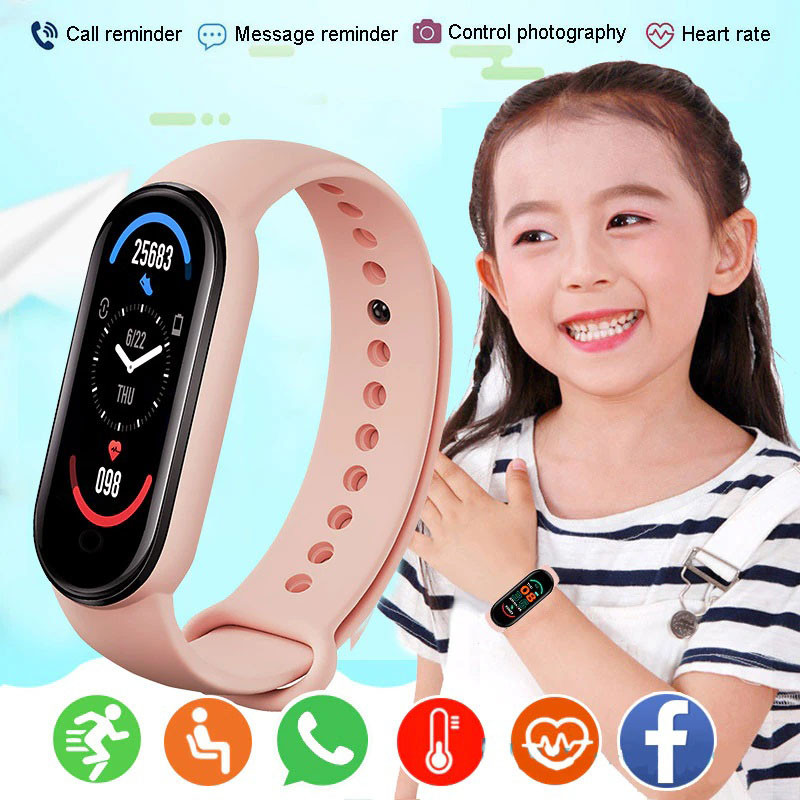 Фітнес браслет FitPro Smart Band M6 (смарт годинник, пульсоксиметр, пульс). IH-520 Колір рожевий