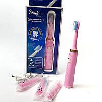 Зубная электрическая щетка для двоих Shuke SK-601 розовая, Электрическая зубная щетка shuke, Ультра звуковая