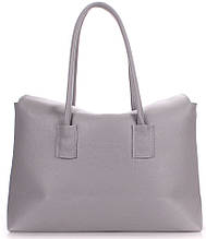 Женская сумка из кожи POOLPARTY Mania sense-grey, серый
