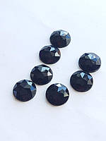 Стрази декор коло 14 мм чорний