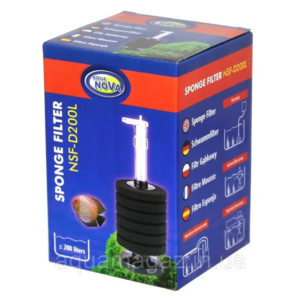 Купить Аэрлифтный фильтр Aqua Nova до 200л (NSF-D200L), цена 180 ...
