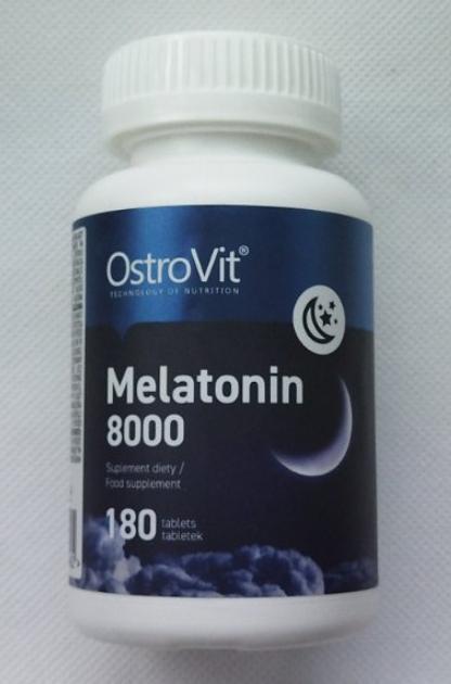 Мелатонін OstroVit Melatonin 8000 180 таблеток EXP 4/25 року включно