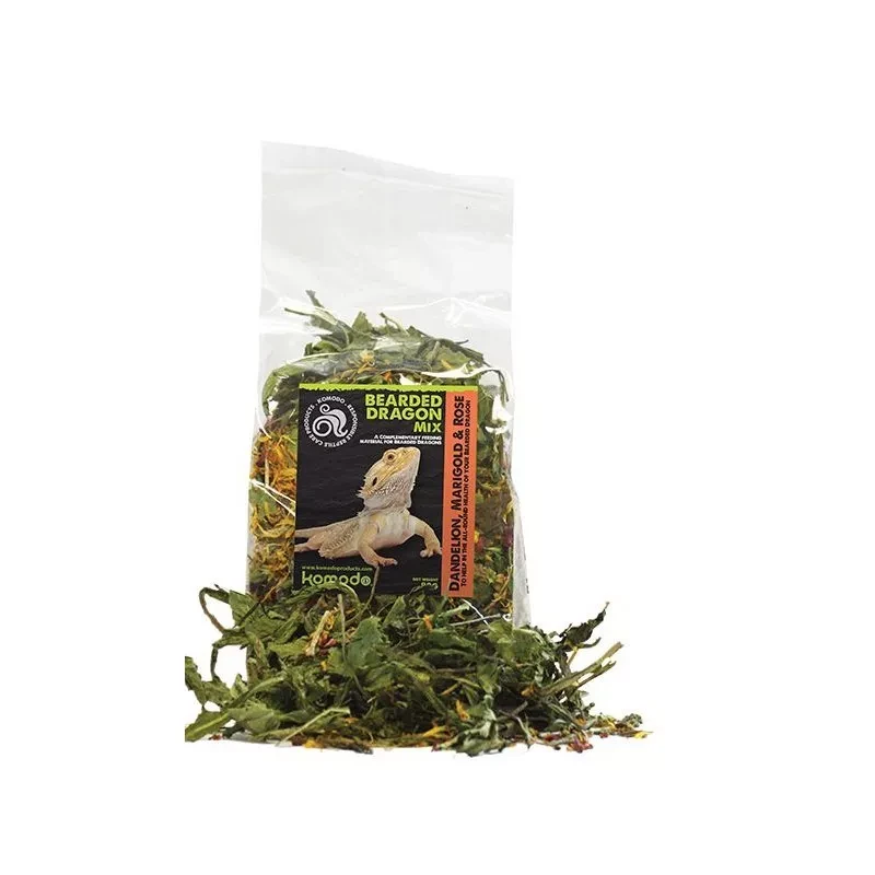 Смесь листьев и лепестков для Агамы Бродатой Komodo Bearded Dragon Mix 80г (83230) - фото 2 - id-p1847527684