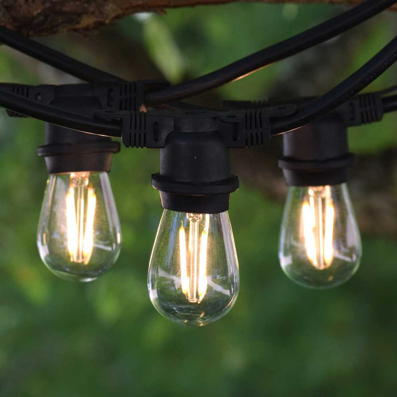 Ретро гірлянда Light Belt (Белт-Лайт) Optima вулична, комплект 11 метрів, 20 патронів, IP67, чорний кабель