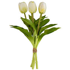 Букет тюльпанів білих 30 см (пластик)