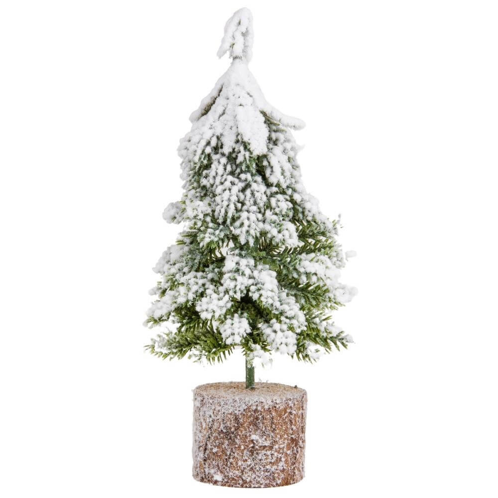 Декоративна засніжена ялинка на підставці 19 см 118919-013