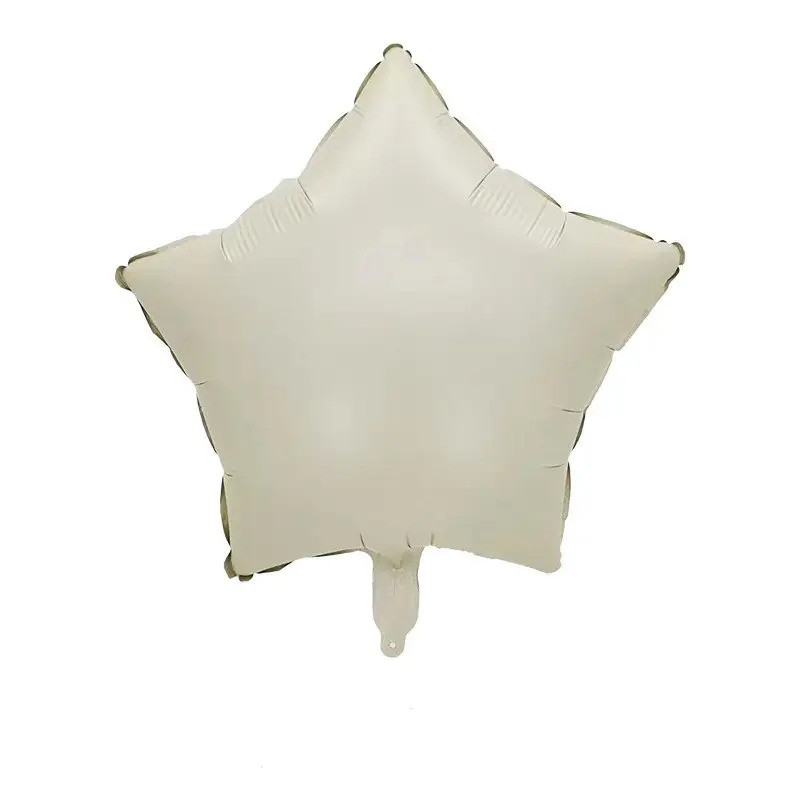 Фольгована кулька "Зірка" слонова кістка сатин 18"(45см) 1шт.
