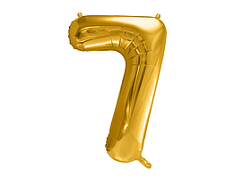 Фольгована кулька цифра "7" золота Party Deco (100см) 1шт.