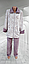 Махрова жіноча піжама на блискавці великих розмірів, Жіночий теплий домашній костюм, махровий костюм, фото 3