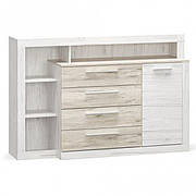 Комод 1Д4Ш Кім, Меблі Сервіс, Сан-ремо/Дуб крафт білий