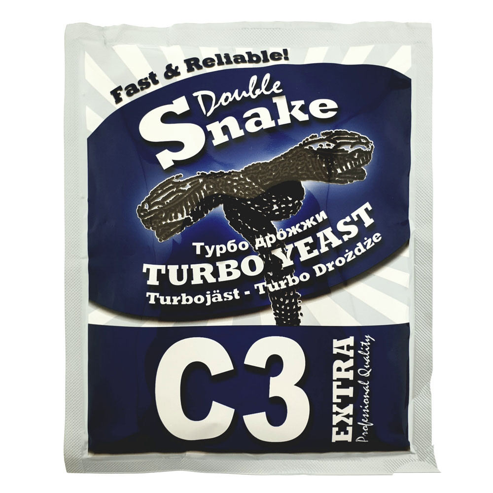 Потужні сухі Турбо дріжджі Double Snake C3