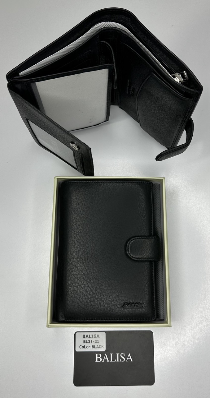 Чоловічий шкіряний гаманець на кнопці Balisa (гуртом/роздріб)