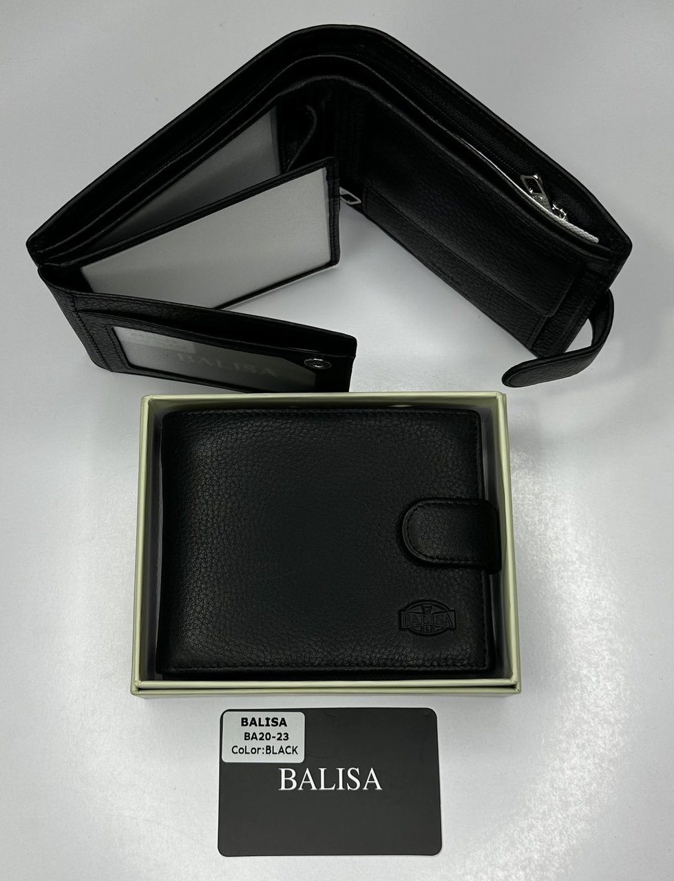 Чоловічий шкіряний гаманець на кнопці Balisa (гуртом/роздріб)