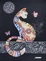 ЗПТ-030 Ласковая кошка, набор для вышивки бисером картины