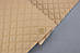Стьобаний шкірзам Maldive "Ромб бежевий" з бежевою ниткою, на поролоні 7мм, флізелін, ширина .1,35 м Туреччина, фото 2
