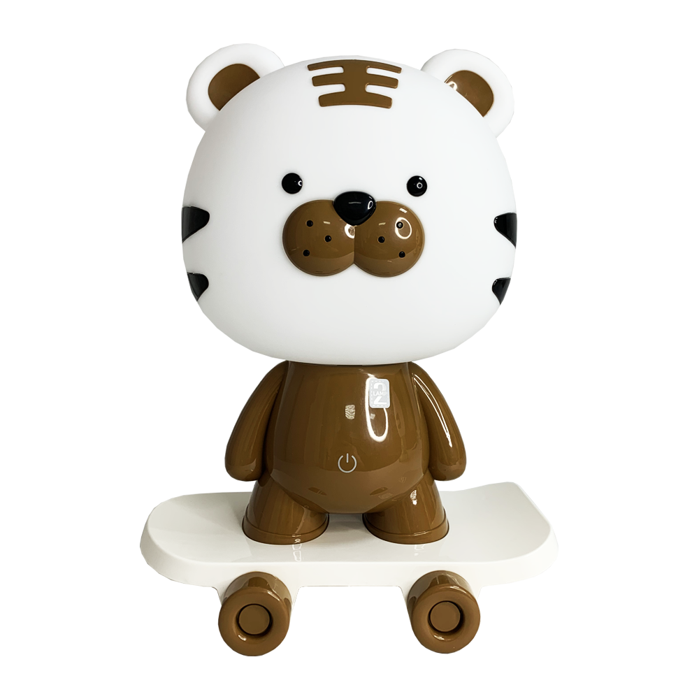 Дитячий світильник Тигр на скейті (Коричневий)