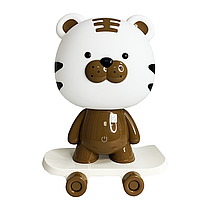 Дитячий світильник Тигр на скейті (Коричневий)
