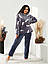 Піжама жіноча махрова великого розміру, Домашній махровий костюм жіночий, фото 4