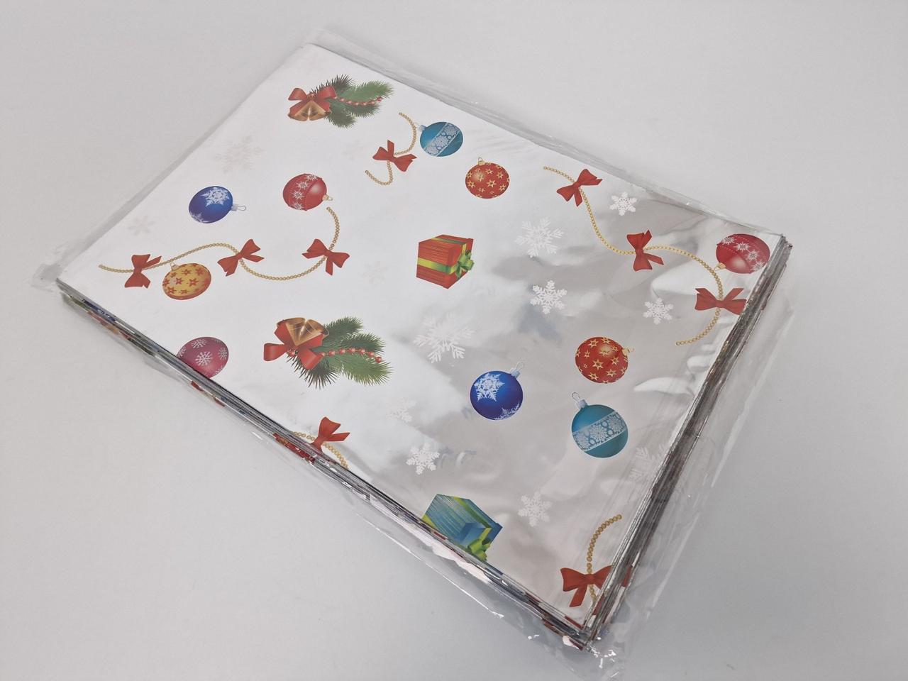 Новогодние Пакеты для Конфет и Подарков (20*30) №11 Снежные конфетти (100 шт) - фото 1 - id-p1976923863