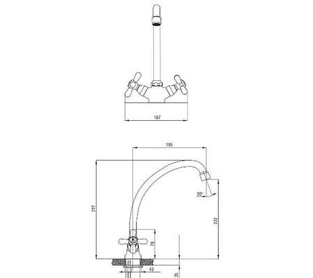 Смеситель Deante Symetrio BOS 060D - хром - латунь, фото 2