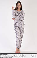 Пижама женская комплект для дома и сна штаны кофта и штаны хлопок трикотаж Vienetta (Турция)