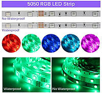 SMD5050 Светодиодные гибкие ленты RGB с Bluetooth музыкальные c пультом 10 М 12 В