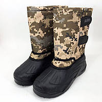 Утепленные мужские сапоги ботинки резиновые размер 41 удобные Comfort+ (желтый пиксель) Pro Opt