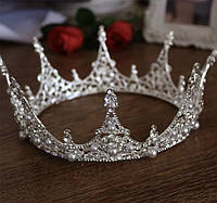 Корона круглая МЭРИЯ, на голову  корона, корона на вінчання, корона на торт