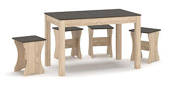 Стіл розкладний + 4 табуретки "Наполеон" (Мебель-Сервіс)