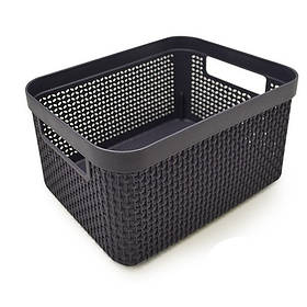 Кошик для зберігання білизни Ротанг 6л, корзина органайзер 28*19*14см Чорний