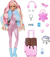 Лялька Barbie Extra Fly Зимова красуня Barbie Extra Fly Doll Sparkly Pink Jumpsuit HPB16