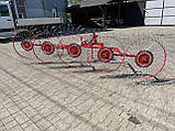 Навісна сінограбарка "Сонечко" 5 колеса - Граблі ворошилки, фото 4