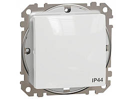 Вимикач одноклавішний білий Sedna IP44