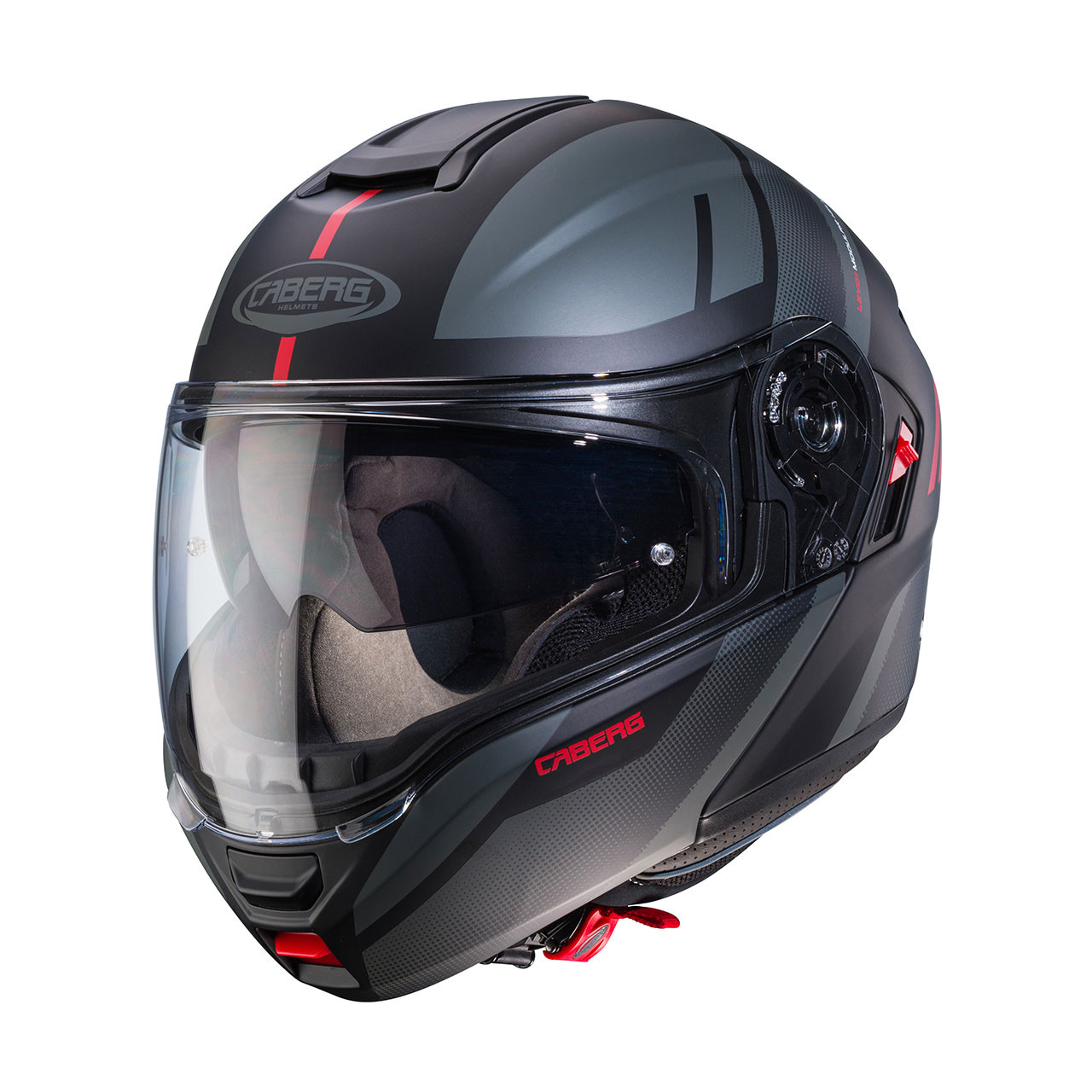 МОТОШОЛОМ МОДУЛЯР CABERG LEVO X MANTA КОЛІР MATT BLACK /ANTHRACITE /RED