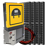 1,6кВт автономная солнечная станция Дача-1600 с инвертором 1600Вт МРРТ контроллер, АКБ LiFePO4 резерв 2400Вт*ч