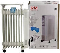 Масляный радиатор обогреватель 9 секций RM Electric RM-02002E 2000 Вт 3 режима нагрева термостат на 20м защита