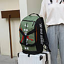 Рюкзак сумка велика чорна-зелена Джордан Air Jordan спортивний баскетбольний, фото 2
