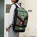 Рюкзак сумка велика чорна-зелена Джордан Air Jordan спортивний баскетбольний, фото 3