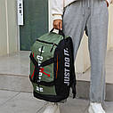 Рюкзак сумка велика чорна-зелена Джордан Air Jordan спортивний баскетбольний, фото 6