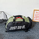 Рюкзак сумка велика чорна-зелена Джордан Air Jordan спортивний баскетбольний, фото 8