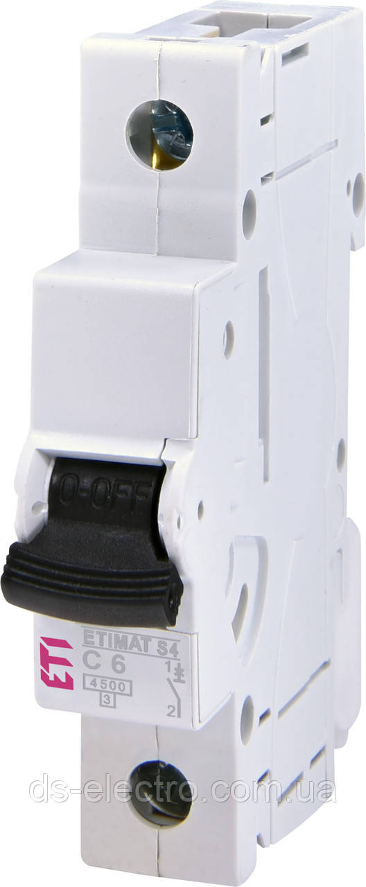 Автоматичний вимикач ETIMAT S4 1p C 6A (4,5 kA)