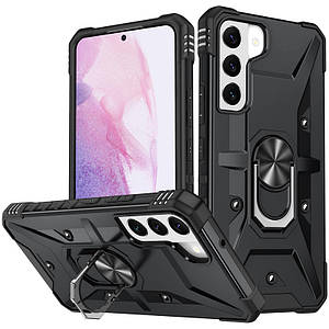 Протиударний чохол Pathfinder Ring для Samsung Galaxy S21 FE | Броньований з кільцем Чорний / Black