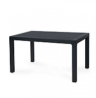 Стол обеденный пластиковый Лори 100 * 70 см черный,прямоугольный