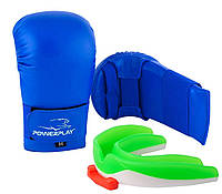 Перчатки для карате PowerPlay 3027 Синие L